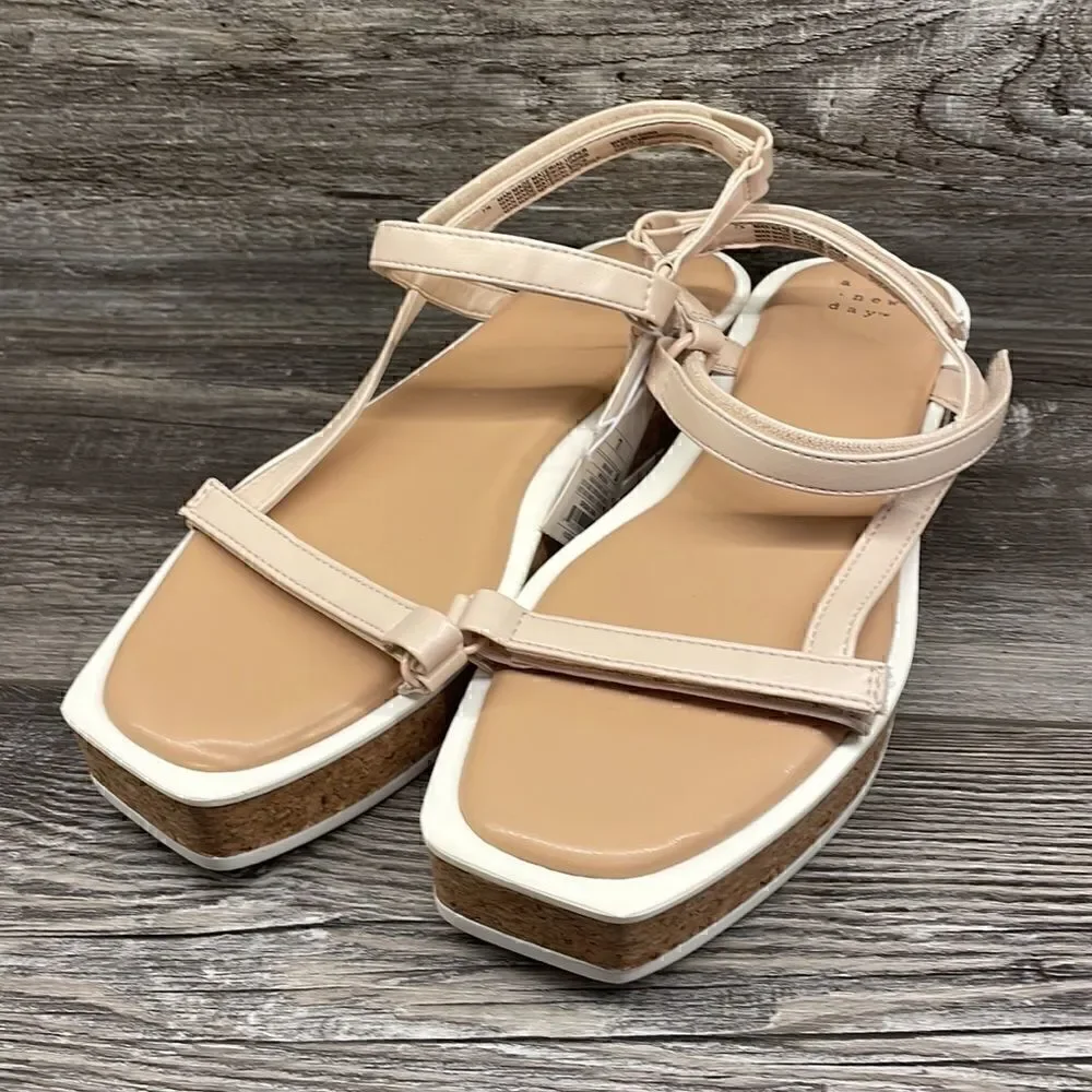 A New Day Women's Nova Sporty Cork Platform Sandals - Picture 4 of 8